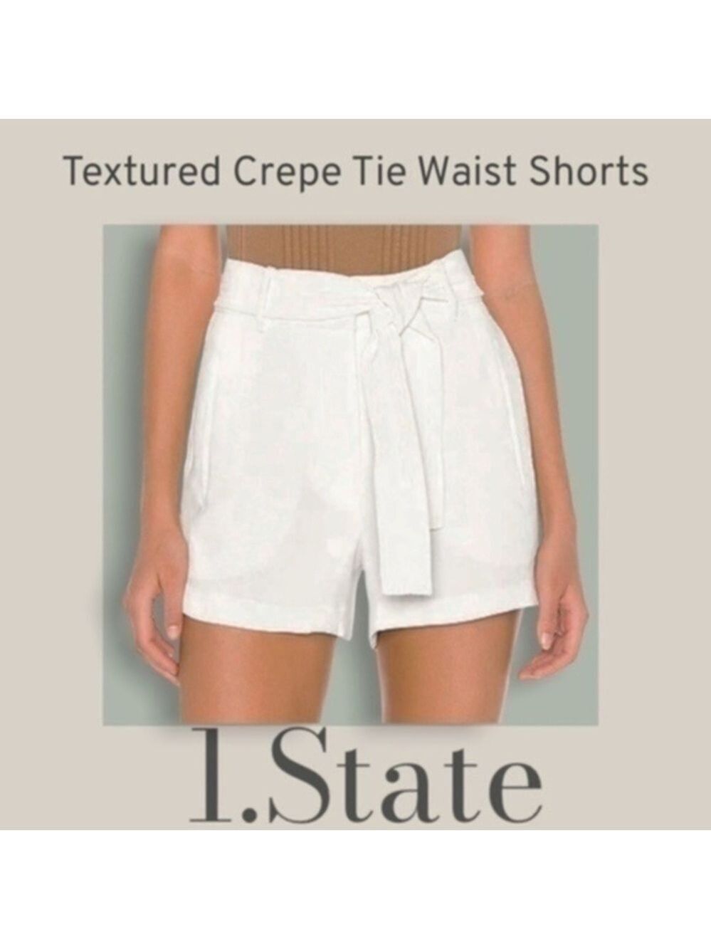 1. State Women's Textured Crepe Tie Waist "Dressy" Shorts